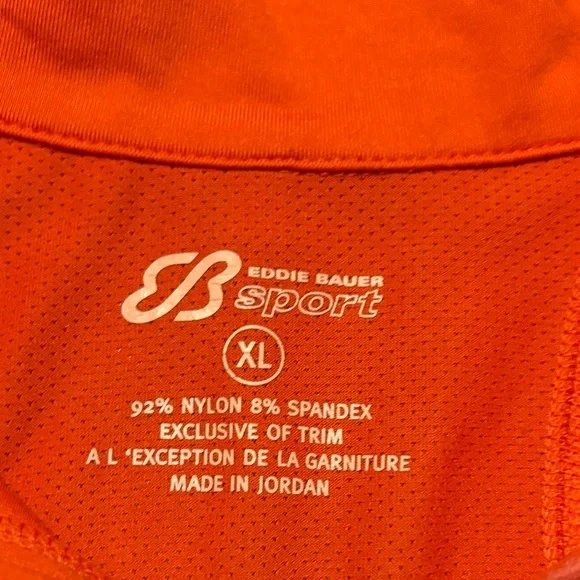 Eddie Bauer Sport Vibrant Orange Pullover - Picture 2 of 3
